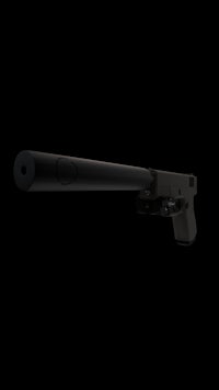 a black gun on a black background